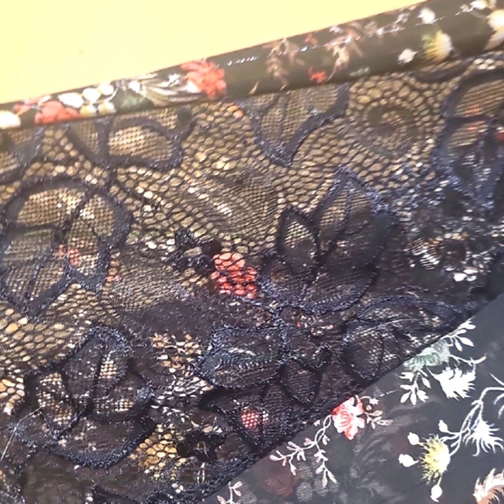 Sam Edelman Multicolor Floral Black Robe - Picture 6 of 7